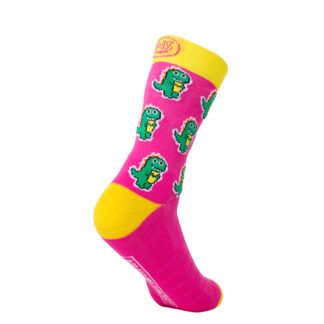 Calcetines running divertidos Dino Rosa